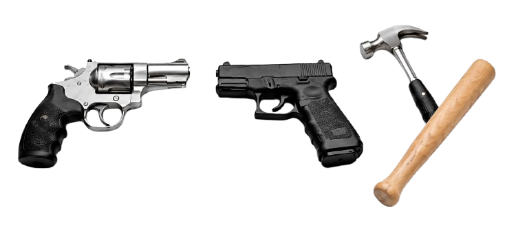 Threats represented by handguns and mechanical impacts